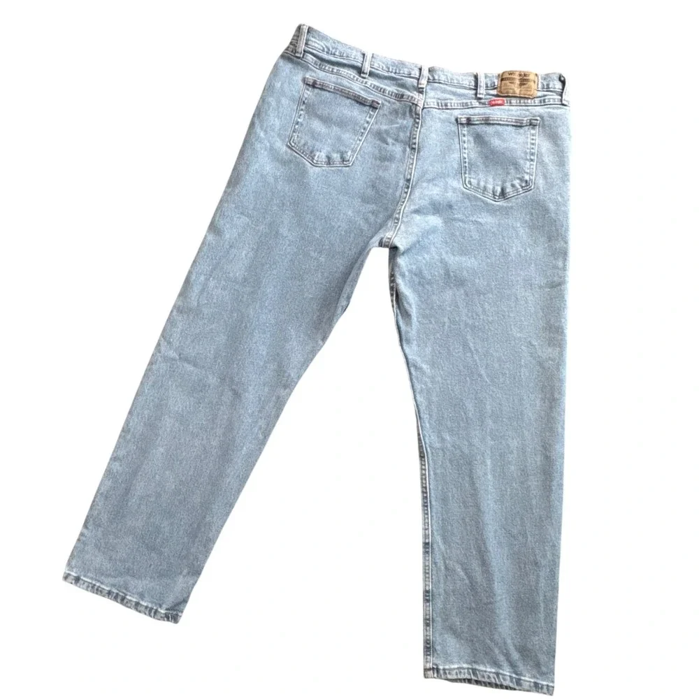 Wrangler Mens Western Workwear Cowboy Straight Jeans‎ 42x30 Light Wash